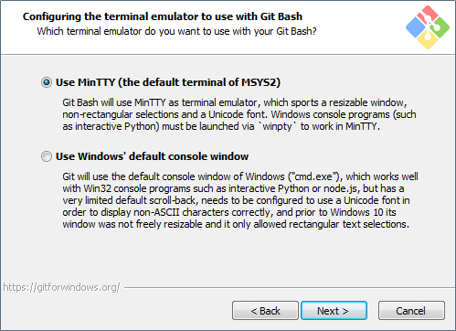 Figure 3.8 - Git install—Terminal emulator