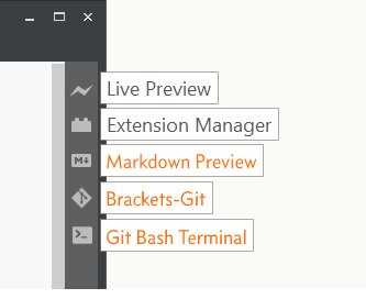Figure 5.8 - Brackets-Git extension icon