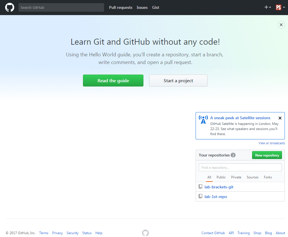 Figure 8.9 - GitHub profile main page