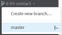 Figure 8.64 - Brackets—switch back to master branch